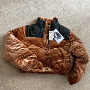 Celebrity Pink Velvet Jacket in Rich Brown